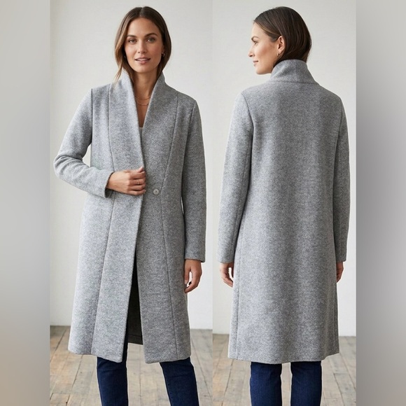 Ann Taylor Jackets & Blazers - Ann Taylor Long Snap Front Thick Knit Cardigan Sweater Coat Outdoor Cozy Winter